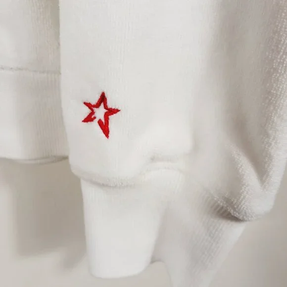 Perfect Moment, Ski Wear, XL "Misty" Sweatshirt, White Terry, Relaxed Silhouette - Picture 6 of 12